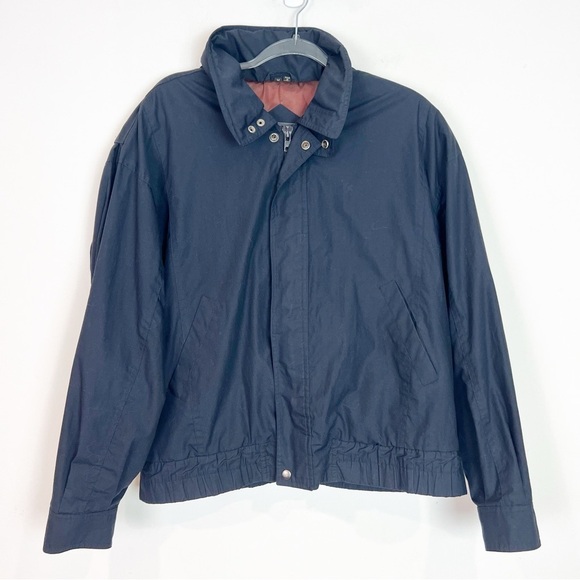 ANDREW MARC NAVY BLUE ZIP FRONT BOMBER STYLE JACKET MENS MEDIUM - Picture 8 of 8